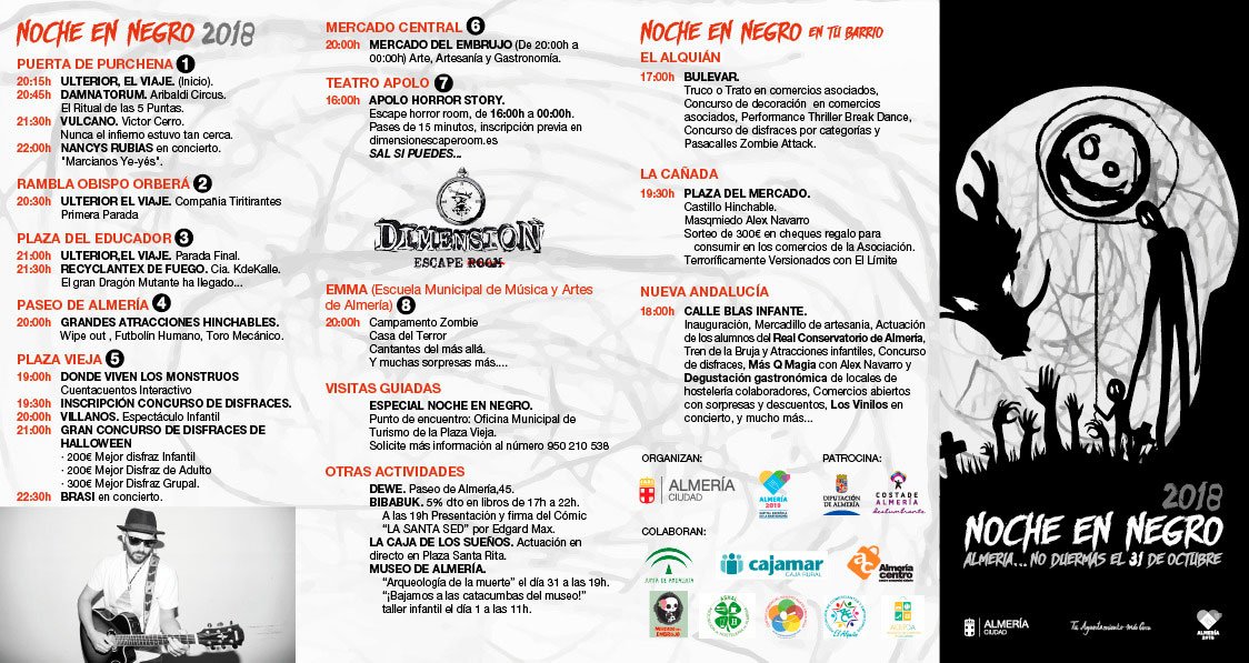 Programación La Noche en Negro 2018