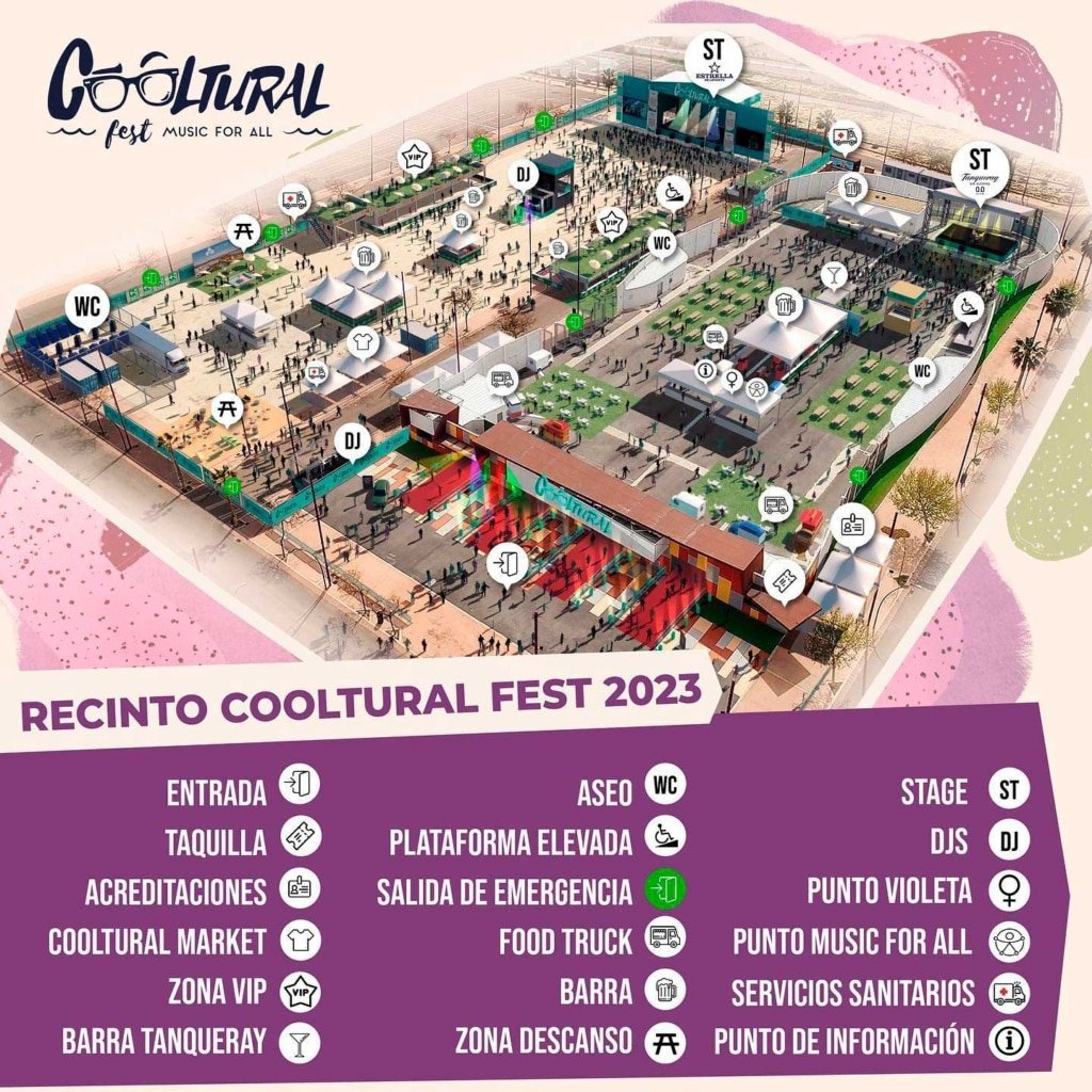Mapa Recinto Cooltural Fest 2023