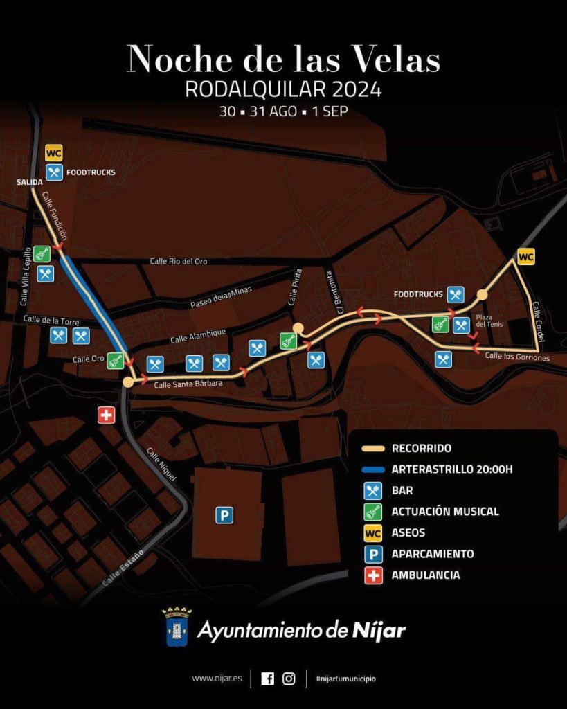 Recorrido Cartel Noche de las Velas Rodalquilar 2014