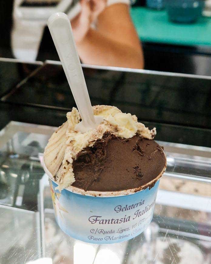 Helado de chocolate