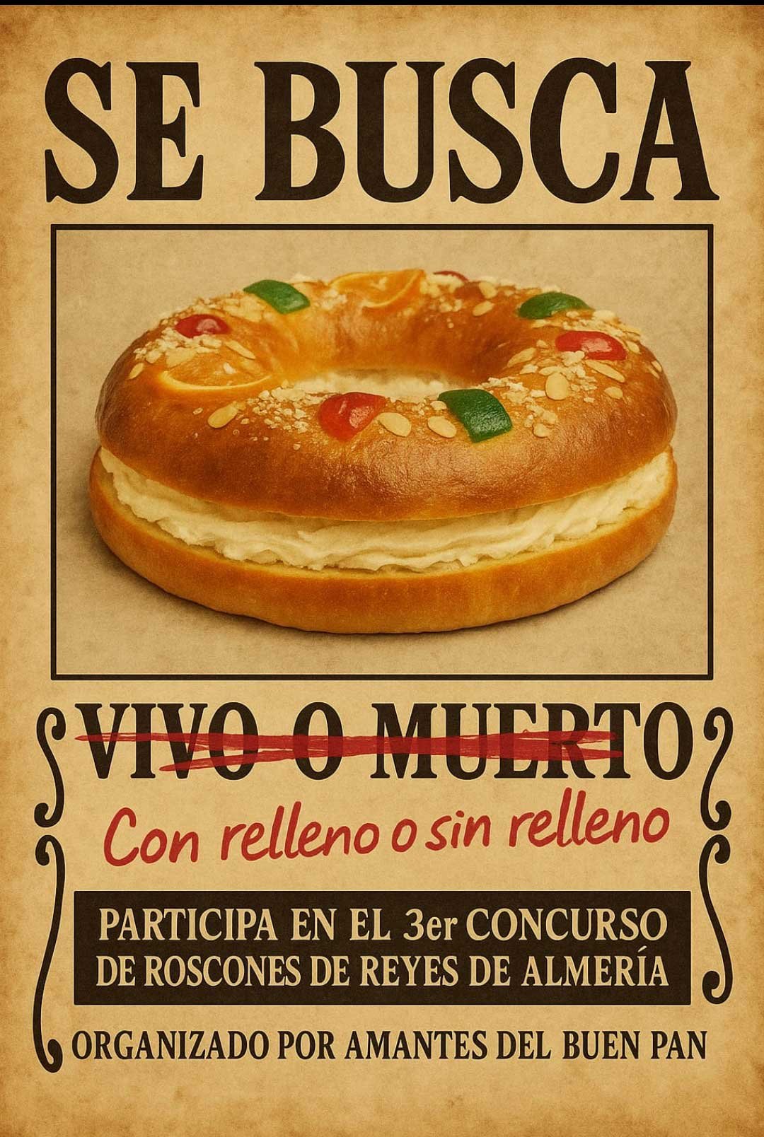 Cartel II Concurso Roscón de Reyes Almería 2025
